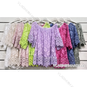 Women's Oversized 3/4 Long Sleeve Tunic (S/M ONE SIZE) ITALIAN FASHION IMPSH2391471