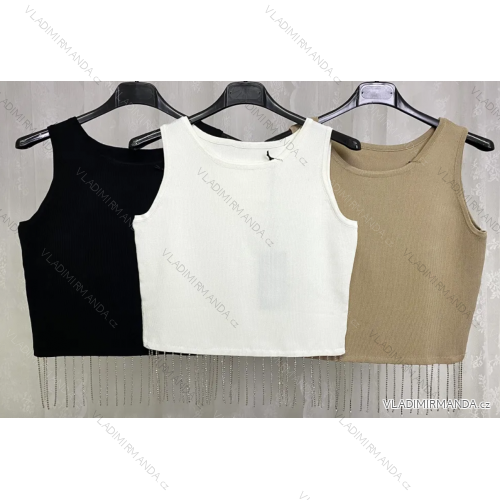 Women's Sleeveless Crop Top (S/M ONE SIZE) ITALIAN FASHION IMPLP2380850090