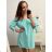 Shirt extended 3/4 long sleeve women's (L/XL/2XL ONE SIZE) ITALIAN FASHION IM423025 2XL/3XL red