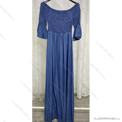 Women's Long Frog 3/4 Long Sleeve Dress (S/M ONE SIZE) ITALIAN FASHION IMPLP2332860013