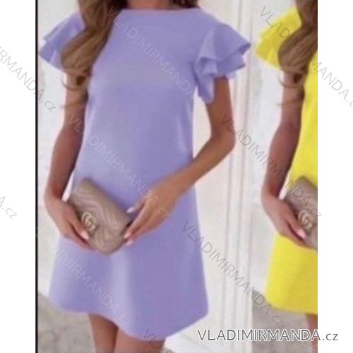Women's Long Chiffon Short Sleeve Dress (S/M ONE SIZE) ITALIAN FASHION IMWGS231048