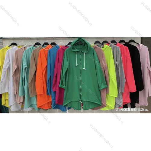 Women's Long Sleeve Oversized Zipper Hoodie (S/M ONE SIZE) ITALIAN FASHION IMWGS231291
