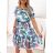 Women's Short Sleeve Summer Chiffon Dress With Belt (S/M ONE SIZE) ITALIAN FASHION IMWGM231307