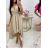 Women's Long Summer Short Sleeve Dress (S/M ONE SIZE) ITALIAN FASHION IMWGM231310