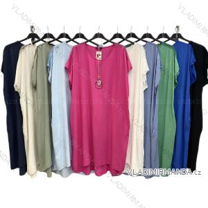 Women's Long Chiffon Short Sleeve Dress (S/M ONE SIZE) ITALIAN FASHION IMWGS231048