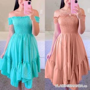 Women's Long Chiffon Short Sleeve Dress (S/M ONE SIZE) ITALIAN FASHION IMWGS231048