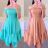 Women's Long Chiffon Short Sleeve Dress (S/M ONE SIZE) ITALIAN FASHION IMWGS231048