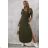 Women's Long Chiffon Short Sleeve Dress (S/M ONE SIZE) ITALIAN FASHION IMWGS231048