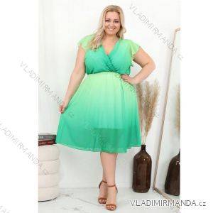 Women's Long Chiffon Short Sleeve Dress (S/M ONE SIZE) ITALIAN FASHION IMWGS231048