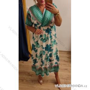 Women's Long Chiffon Short Sleeve Dress (S/M ONE SIZE) ITALIAN FASHION IMWGS231048