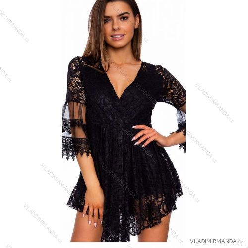 Women's Long Chiffon Short Sleeve Dress (S/M ONE SIZE) ITALIAN FASHION IMWGS231048