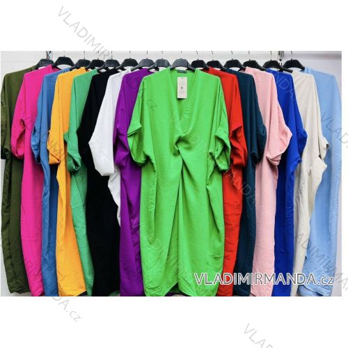 Women's Long Chiffon Short Sleeve Dress (S/M ONE SIZE) ITALIAN FASHION IMWGS231048