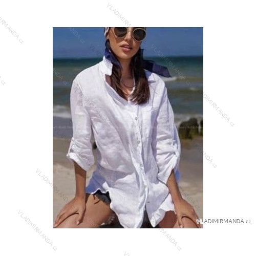 Women's Oversize Long Sleeve Shirt (S/M ONE SIZE) ITALIAN FASHION IMWCC231385