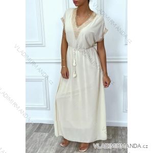 Women's Long Summer Short Sleeve Dress (S/M ONE SIZE) ITALIAN FASHION IMWY231390