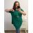 Tunic with pendant short sleeve women's plus size (3XL/4XL ONE SIZE) ITALIAN FASHION IMC23020 3xl / 4xl red