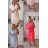 Women's Long Chiffon Short Sleeve Dress (S/M ONE SIZE) ITALIAN FASHION IMWGS231048