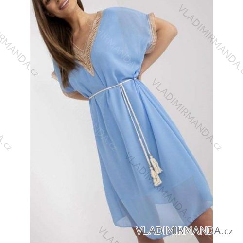 Women's Long Chiffon Short Sleeve Dress (S/M ONE SIZE) ITALIAN FASHION IMWGS231048