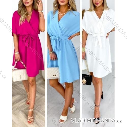 Women's Summer Elegant Short Sleeve Dress (S/M ONE SIZE) ITALIAN FASHION IMWGS231439
