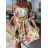 Women's Long Chiffon Short Sleeve Dress (S/M ONE SIZE) ITALIAN FASHION IMWGS231048