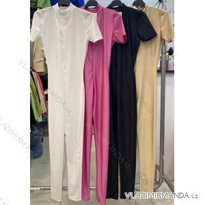 Women's Long Elastic Short Sleeve Jumpsuit (S/M ONE SIZE) ITALIAN FASHION IMWE231446