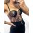 Šaty letní na ramínka dámské (S/M ONE SIZE) ITALSKÁ MÓDA IMPBB22B21841 S black