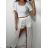 Šaty letní na ramínka dámské (S/M ONE SIZE) ITALSKÁ MÓDA IMPBB22B21841 S/M white