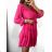Women's 3/4 Long Sleeve Summer Dress (S/M ONE SIZE) ITALIAN FASHION IMW230931