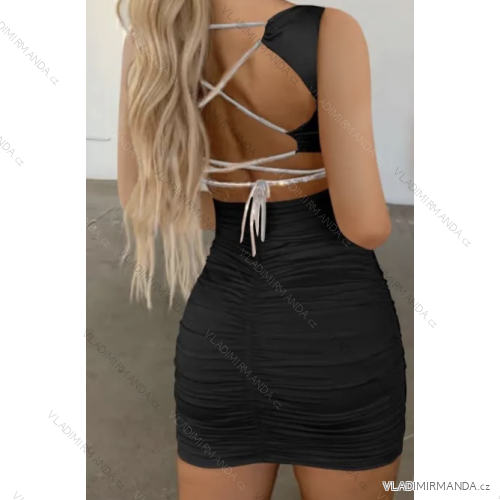 Women's Long Chiffon Short Sleeve Dress (S/M ONE SIZE) ITALIAN FASHION IMWGS231048