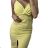 Women's mini summer dress with straps (S/M/L ONE SIZE) ITALIAN FASHION IMD22376/DR yellow