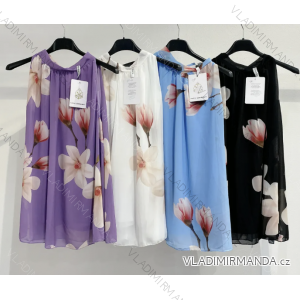 Women's Long Chiffon Short Sleeve Dress (S/M ONE SIZE) ITALIAN FASHION IMWGS231048