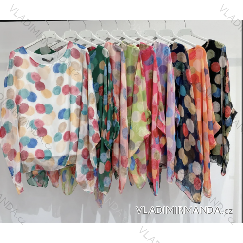 Women's Long Chiffon Short Sleeve Dress (S/M ONE SIZE) ITALIAN FASHION IMWGS231048