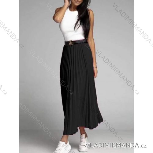 Sukně dlouhá riflová dámská (S/M ONE SIZE) ITALSKÁ MÓDA IMD22474