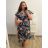 Women's Plus Size Long Summer Short Sleeve Dress (XL/2XL/3XL ONE SIZE) ITALIAN FASHION IM423GIOVANNI