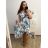 Women's Plus Size Long Summer Short Sleeve Dress (XL/2XL/3XL ONE SIZE) ITALIAN FASHION IM423GIOVANNI