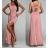 Women's Long Sleeveless Dress (S / M ONE SIZE) ITALIAN FASHION IMWE222441