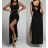 Women's Long Sleeveless Dress (S / M ONE SIZE) ITALIAN FASHION IMWE222441