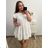 Women's Casual Cotton Short Sleeve Dress (S/M/L ONE SIZE) ITALIAN FASHION IMC23153 XL/2XL Light blue