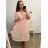 Women's Long Chiffon Short Sleeve Dress (S/M ONE SIZE) ITALIAN FASHION IMWGS231048