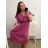 Women's Long Chiffon Short Sleeve Dress (S/M ONE SIZE) ITALIAN FASHION IMWGS231048