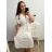 Women's Long Chiffon Short Sleeve Dress (S/M ONE SIZE) ITALIAN FASHION IMWGS231048