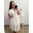 Women's Long Chiffon Short Sleeve Dress (S/M ONE SIZE) ITALIAN FASHION IMWGS231048