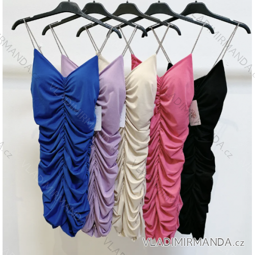 Women's Long Chiffon Short Sleeve Dress (S/M ONE SIZE) ITALIAN FASHION IMWGS231048