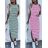 Women's Stripe Long Summer Strapless Dress (S/M ONE SIZE) ITALIAN FASHION IMWB23326