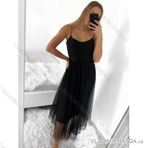 Women's Tulle Long Skirt (S/M/L ONE SIZE) ITALIAN FASHION IMC23061