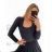 Šaty letní na ramínka dámské (S/M ONE SIZE) ITALSKÁ MÓDA IMPBB22B21841 S/M black