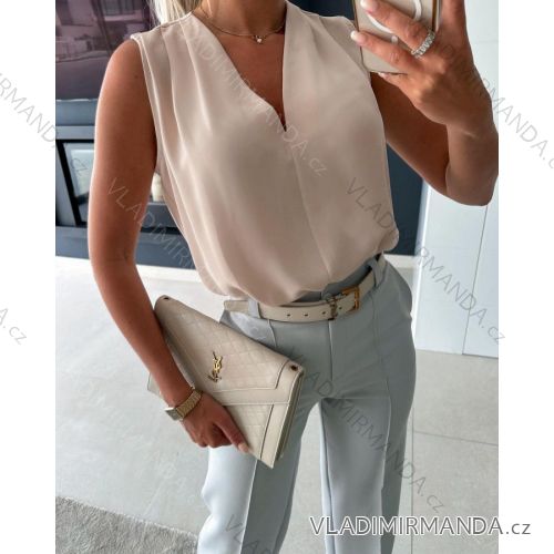 Women's Sleeveless Shirt (S/M ONE SIZE) ITALIAN FASHION IMD23340
