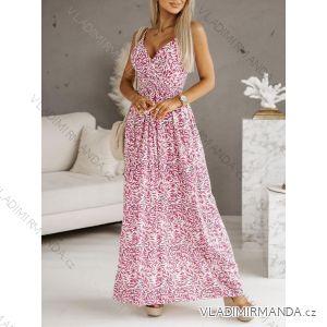 Long summer dress with straps for women (S/M ONE SIZE) ITALIAN FASHION IMD23347-1