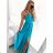 Šaty letní na ramínka dámské (S/M ONE SIZE) ITALSKÁ MÓDA IMPBB22B21841 S/M Light blue