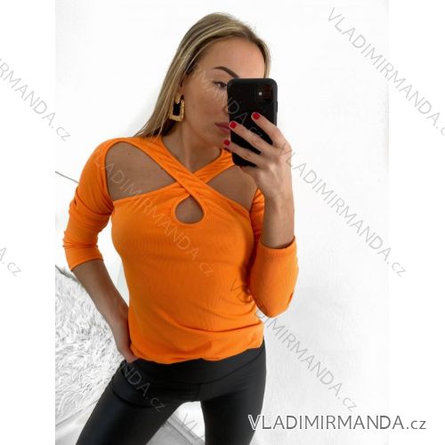T-shirt elegant long sleeve women (S / M ONE SIZE) ITALIAN FASHION IMWK21008