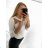 T-shirt elegant long sleeve women (S / M ONE SIZE) ITALIAN FASHION IMWK21008 S/M white